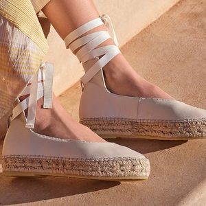 Brand new Eloise Wrap espadrille in white! Size 39 us size 9